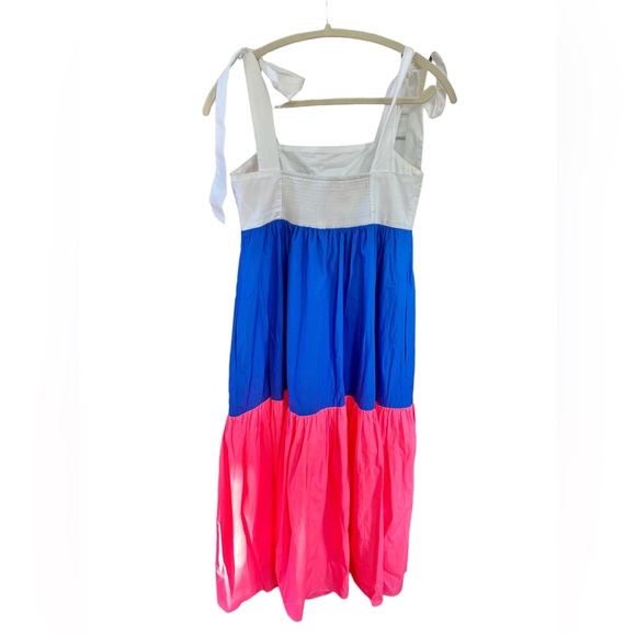 🌻NEW Lilly Pulitzer Anlee Colorblock Tiered Cotton Midi Dress - Picture 7 of 8
